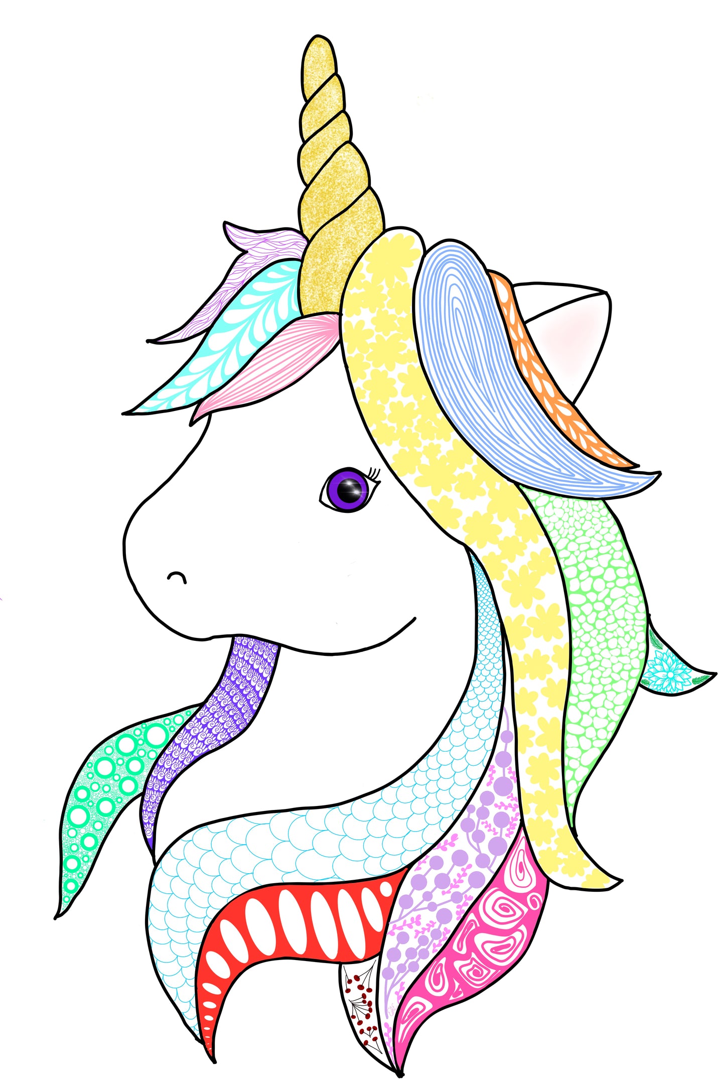 Ursula the Unicorn sticker